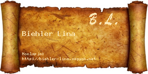 Biehler Lina névjegykártya